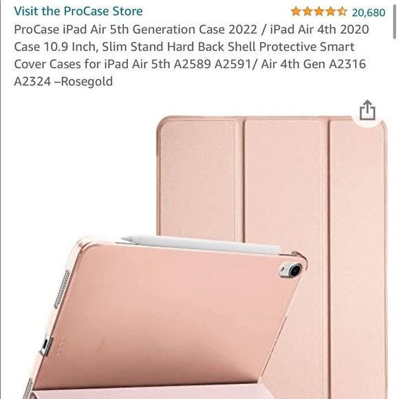 NWOT Rose Gold iPad Case - Picture 5 of 10